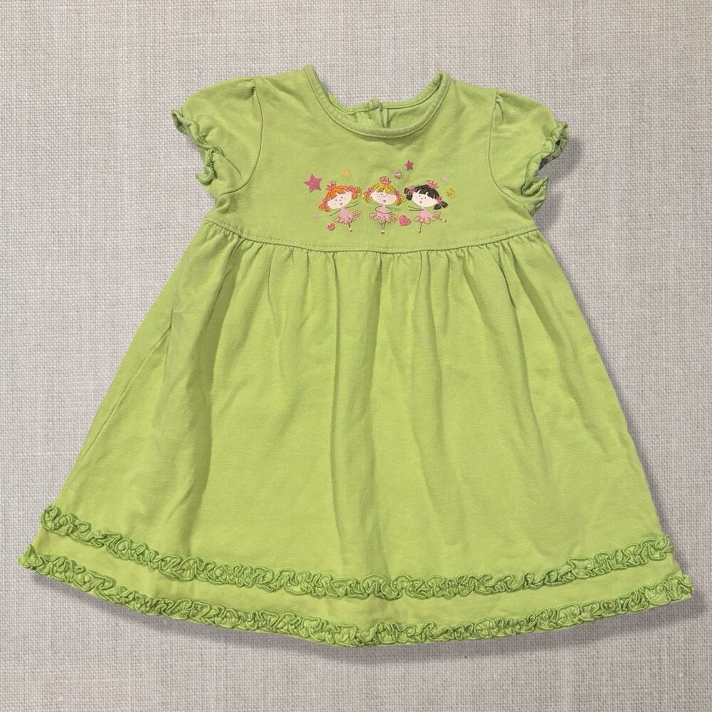 Green Baby Girl Ballet Princess Dress Embroidered Dancers 12M
